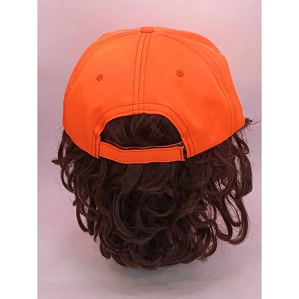 Vintage Unionwear Made‎ in America Orange Baseball Cap Hat USA Flag Casualwear